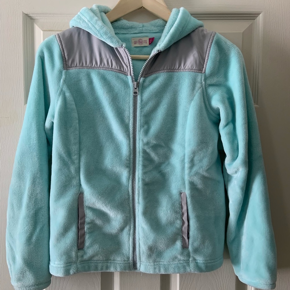 Teal fleece jacket (girls 14)